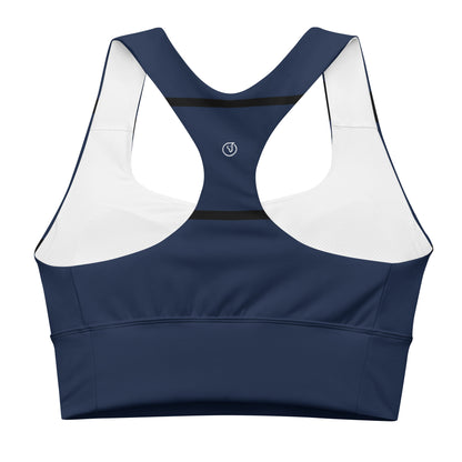 Humble Sportswear, women's navy blue longline compression sports bra