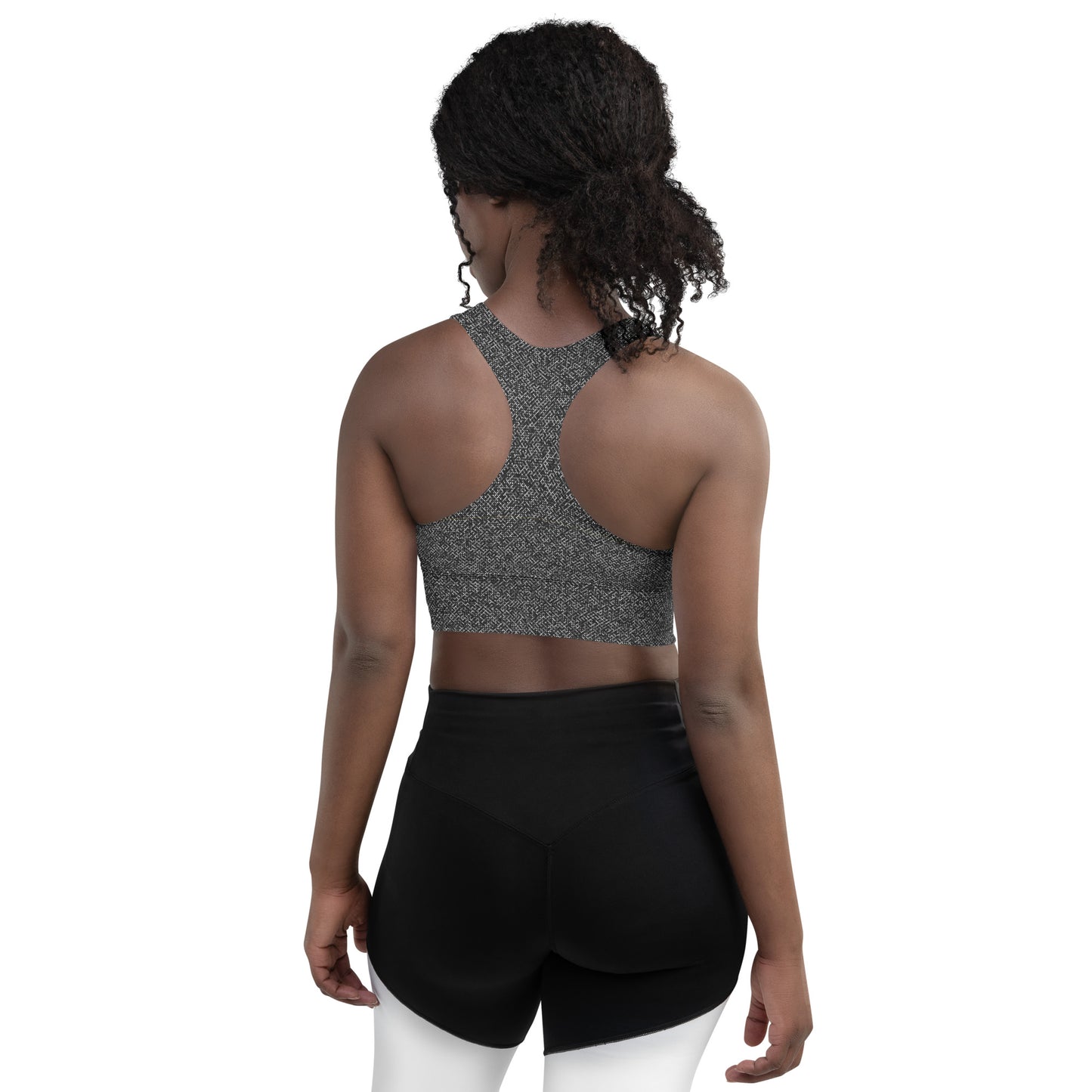 Humble Sportswear women's compression sports bra pattens grey all-over print