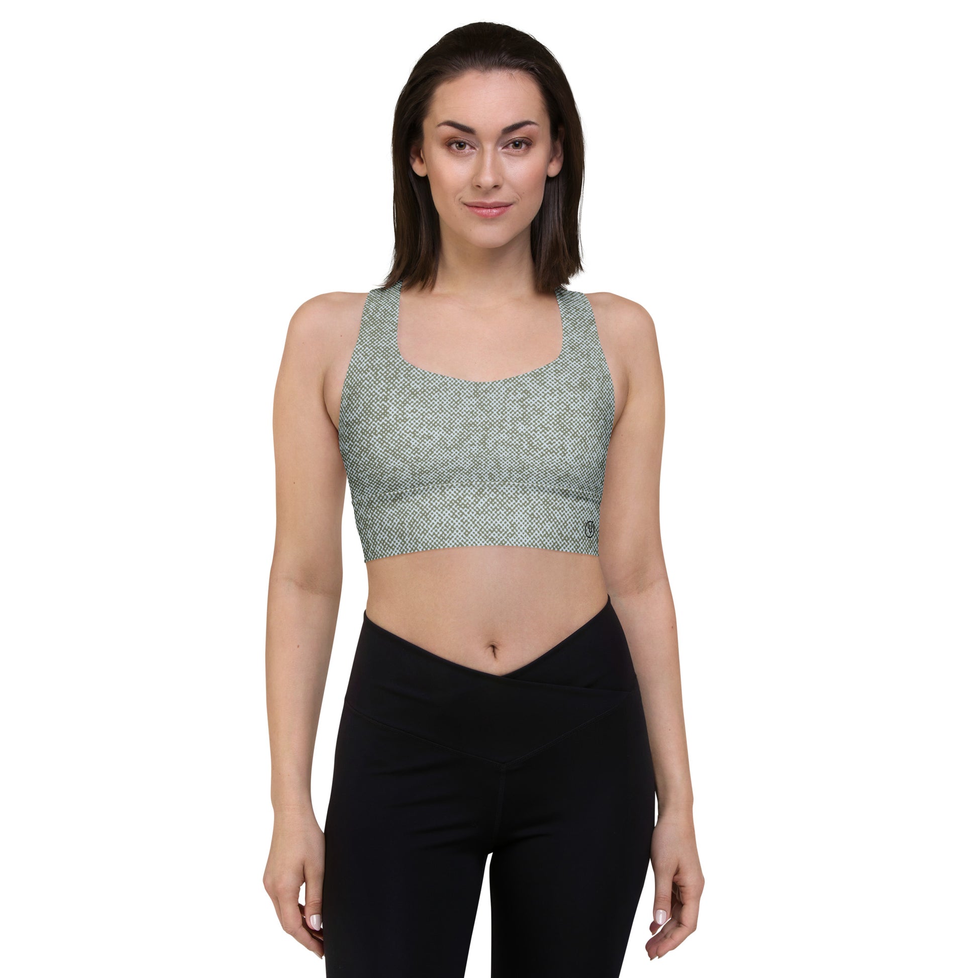 Humble Sportswear women's compression sports bra motley opal all-over print 