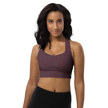 Humble Sportswear women's compression sports bra pattens red all-over print 