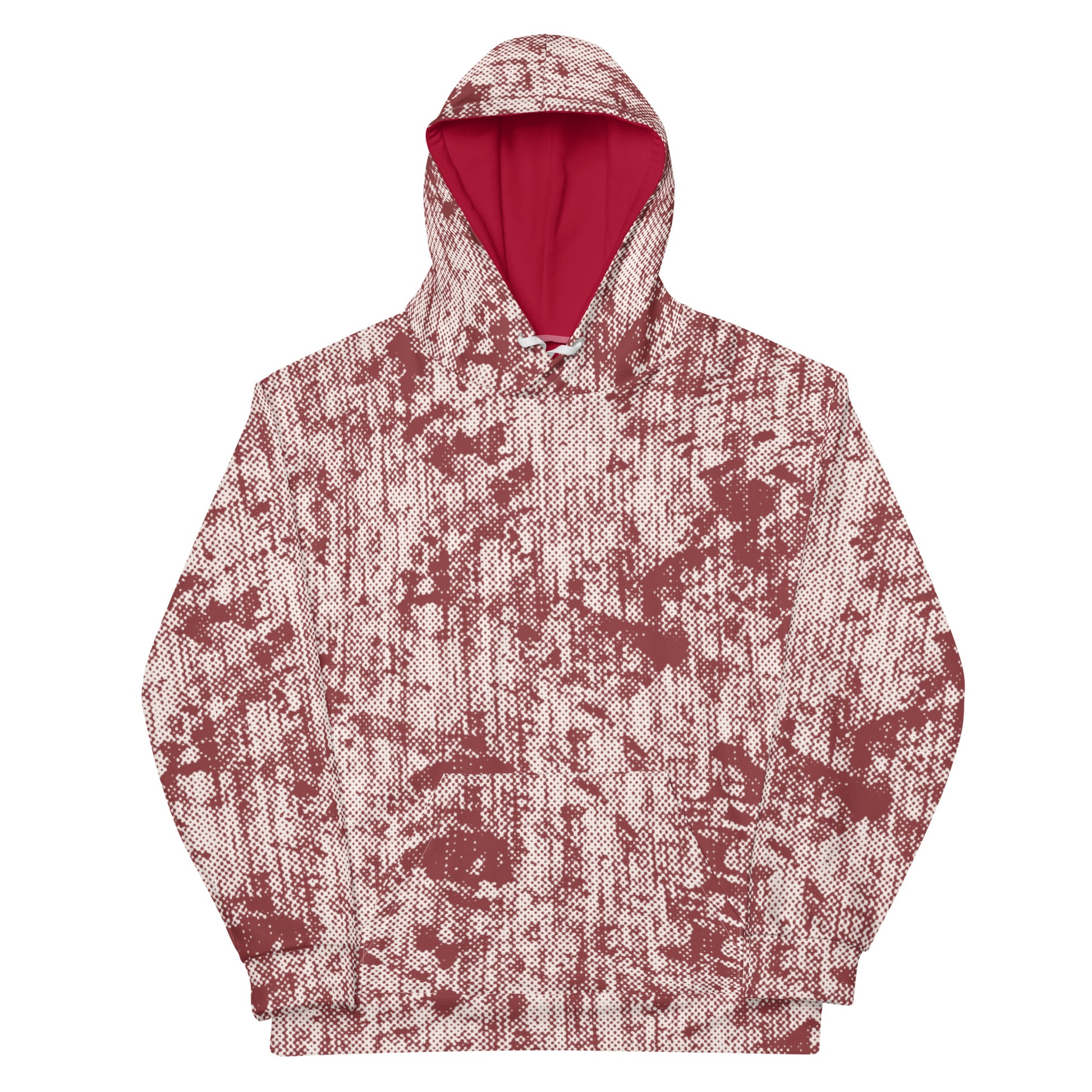 men's relaxed fit hoodie abstract red