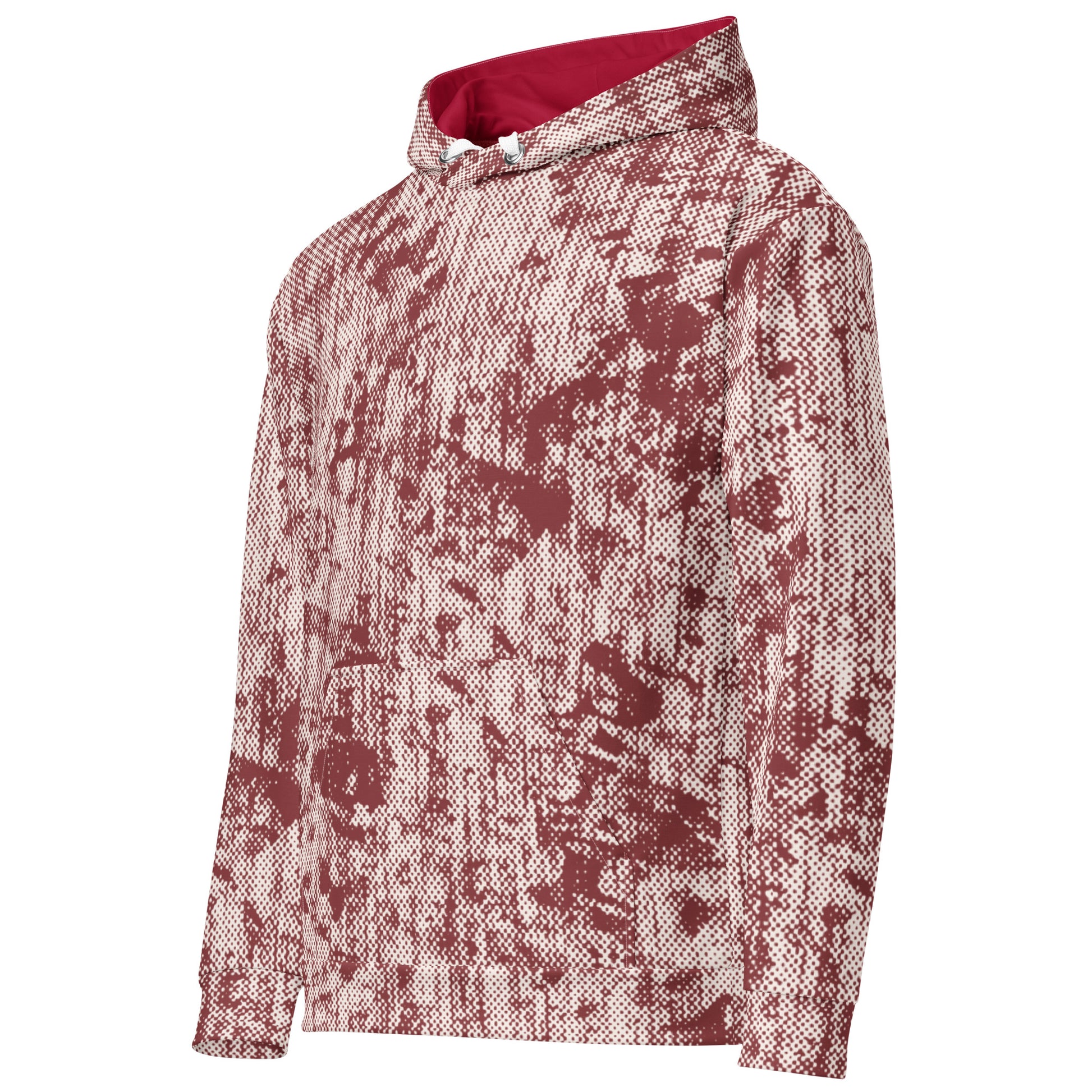 men's relaxed fit hoodie abstract red