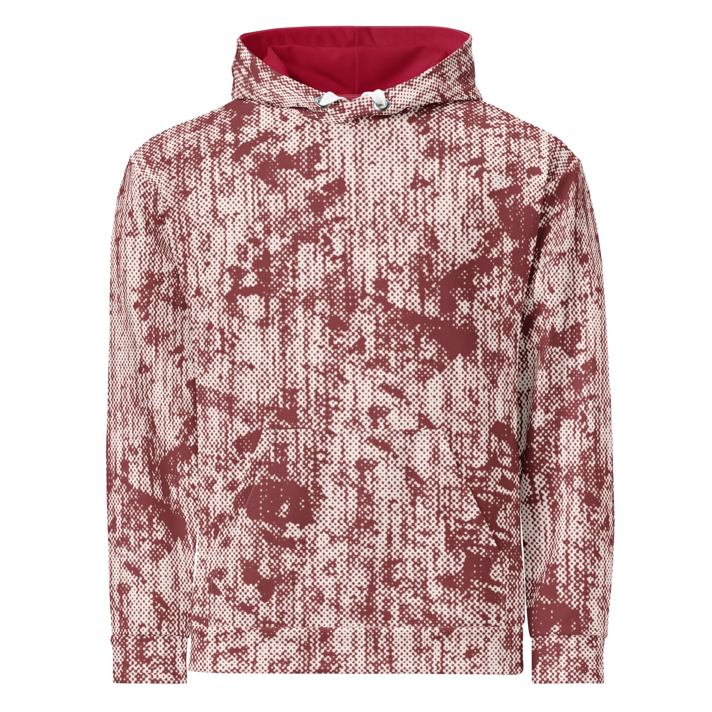 men's relaxed fit hoodie abstract red