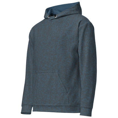 recycled slim fit hoodie for men all-over print blue