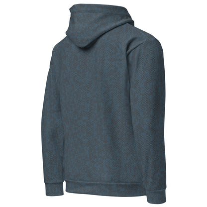 recycled slim fit hoodie for men all-over print blue