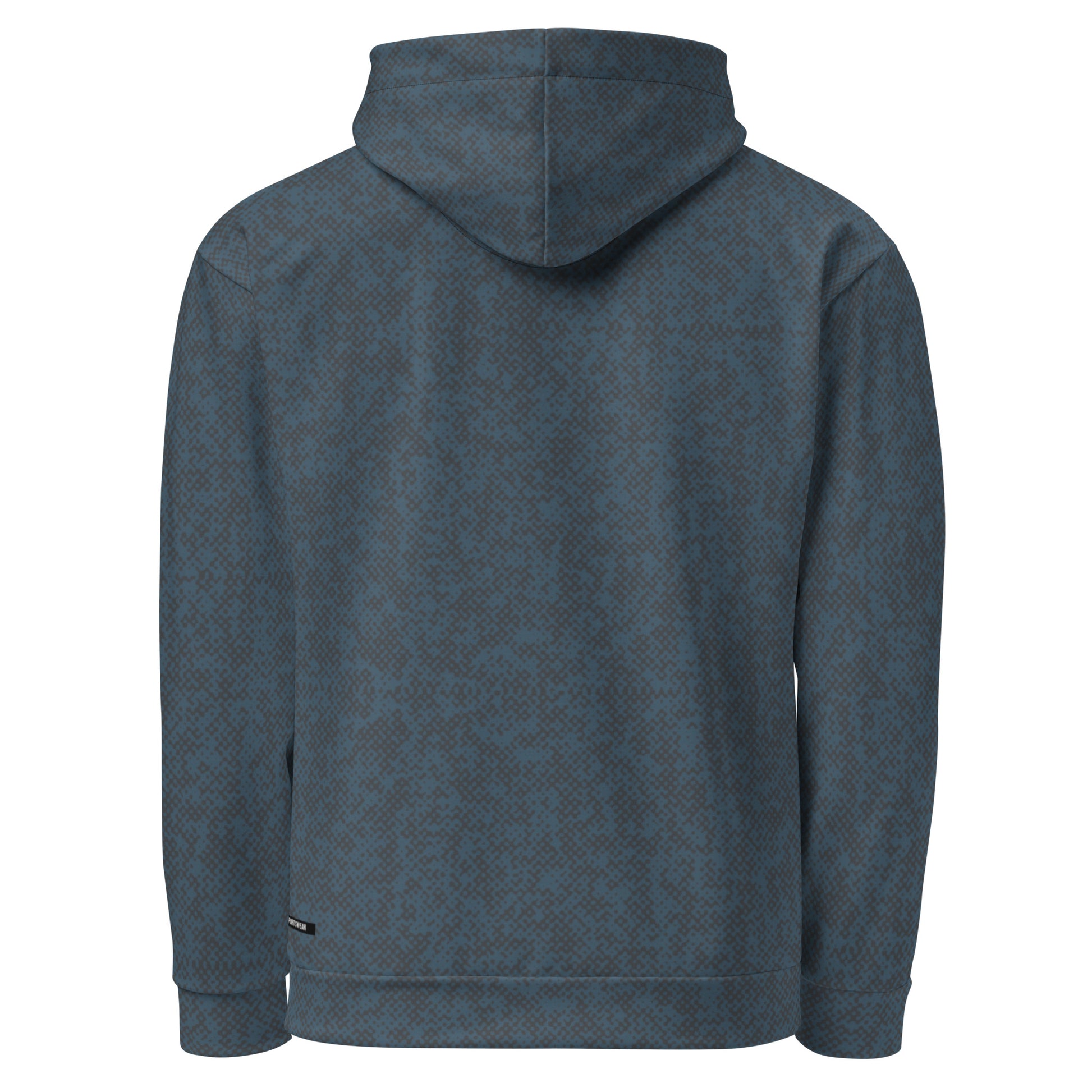 recycled slim fit hoodie for men all-over print blue