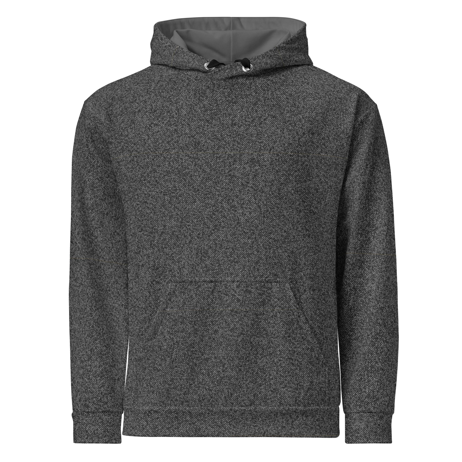 recycled men's slim fit hoodie all over print grey