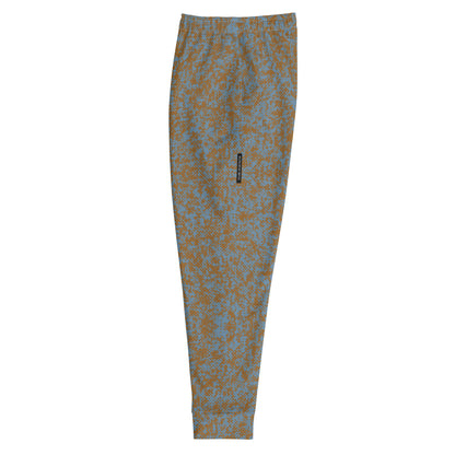 men's slim fit joggers all over print brown