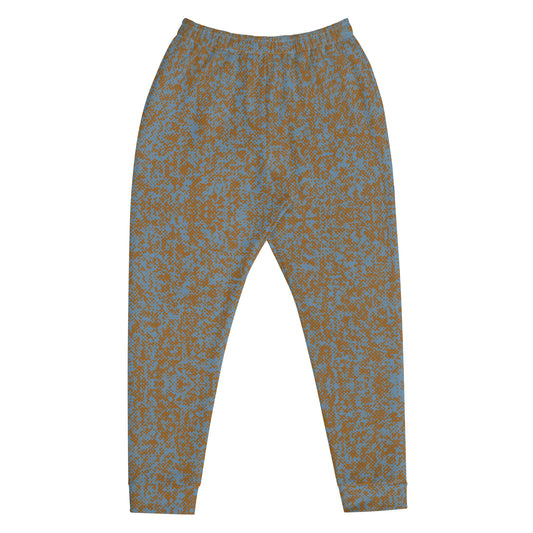 men's slim fit joggers all over print brown