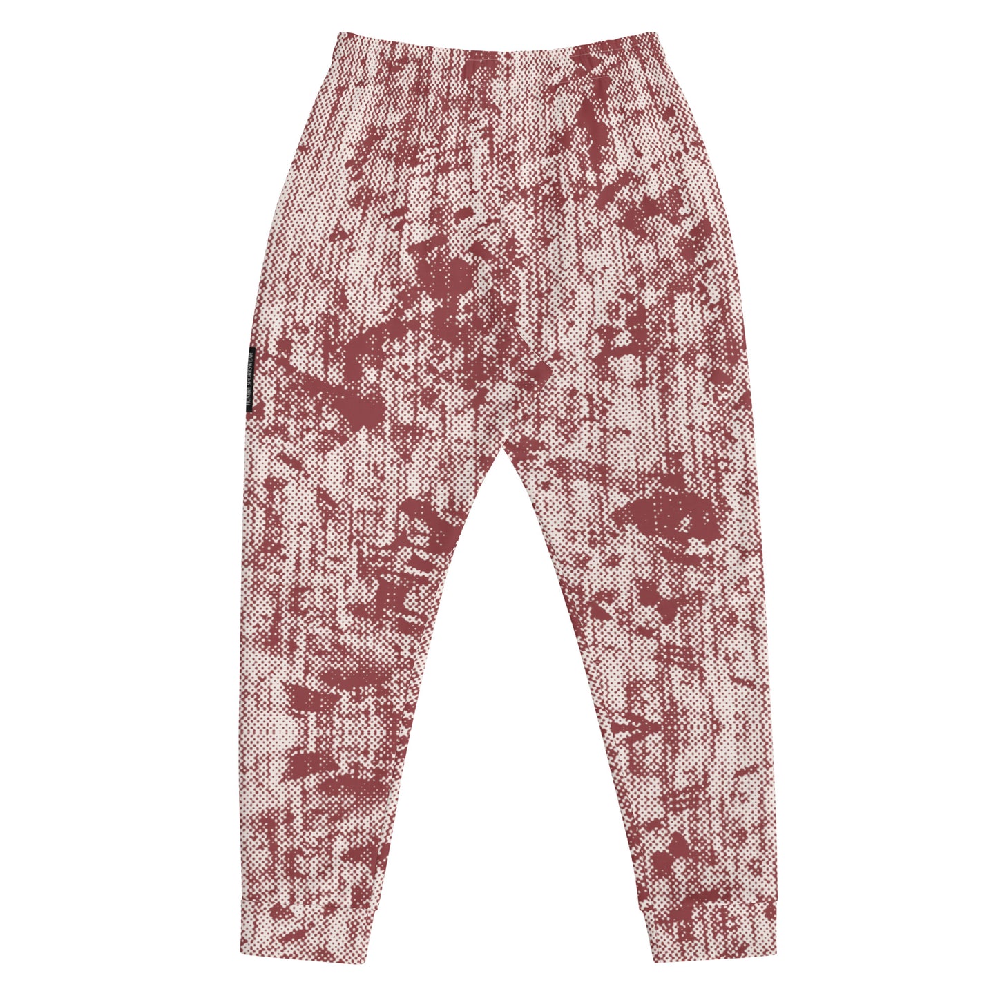 men's recycled slim fit joggers abstract red 