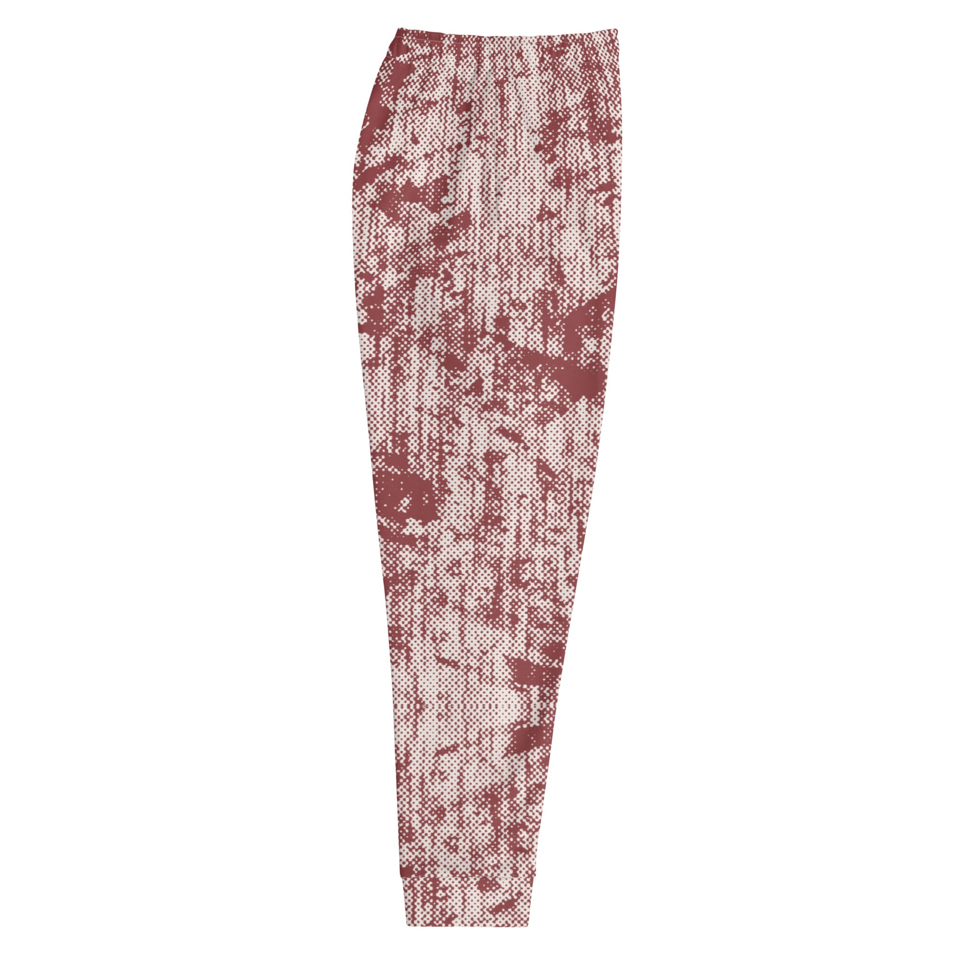 men's recycled slim fit joggers abstract red 