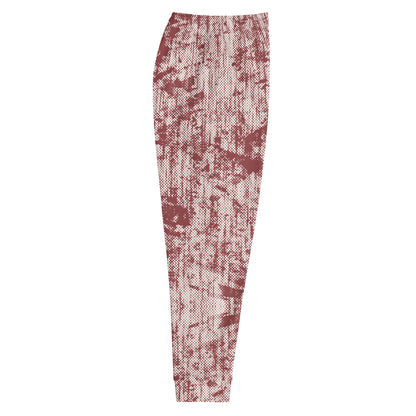 men's recycled slim fit joggers abstract red 