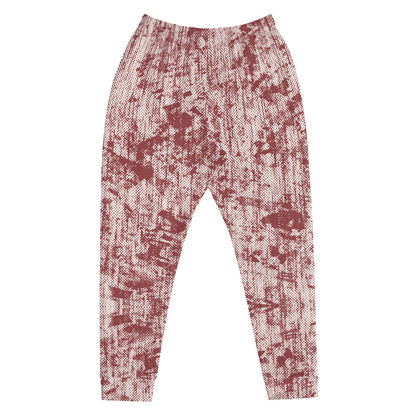 men's recycled slim fit joggers abstract red 