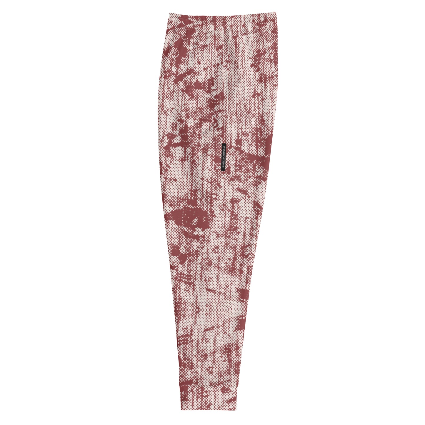 men's recycled slim fit joggers abstract red 