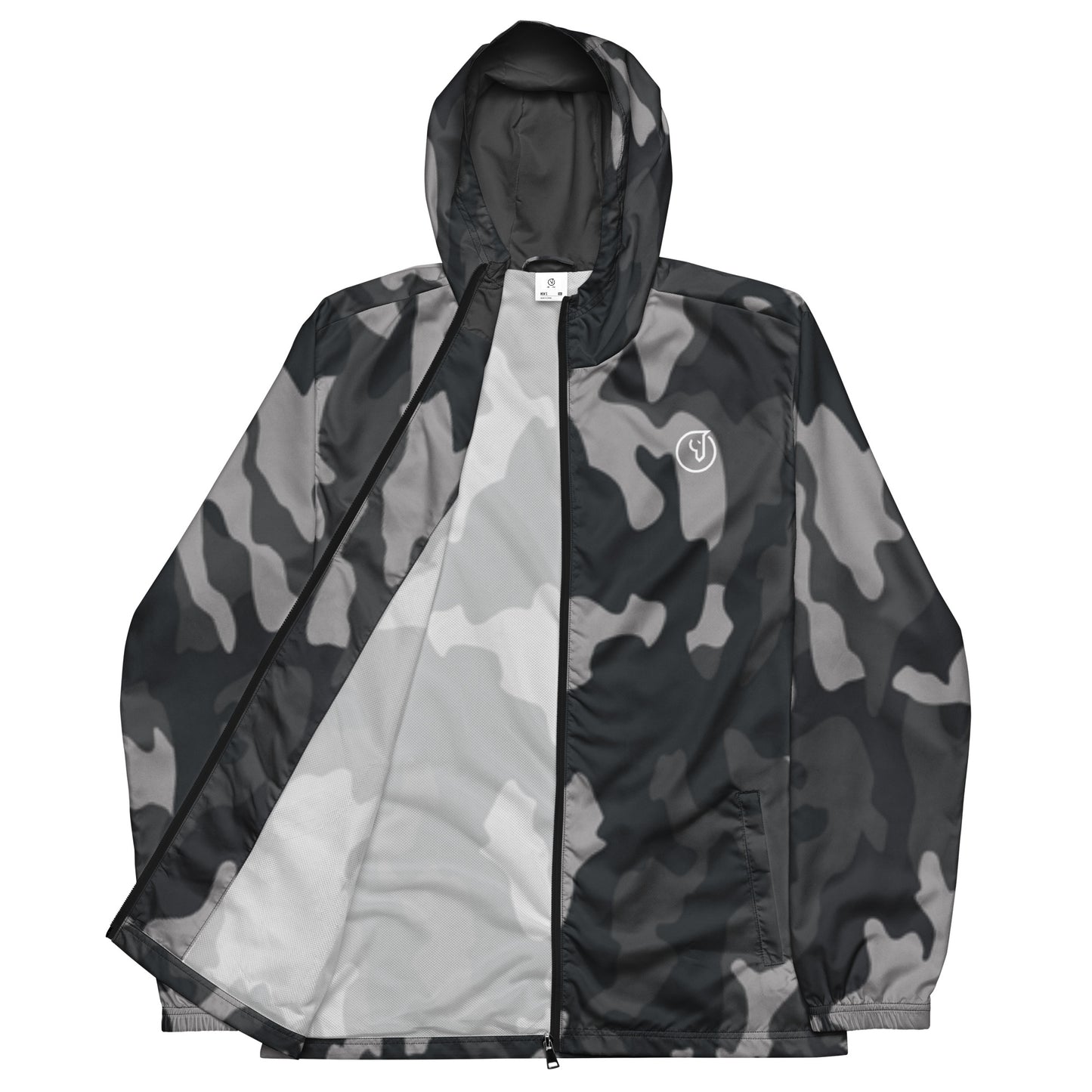 Humble Sportswear, men's lightweight hooded camo windbreaker jacket 