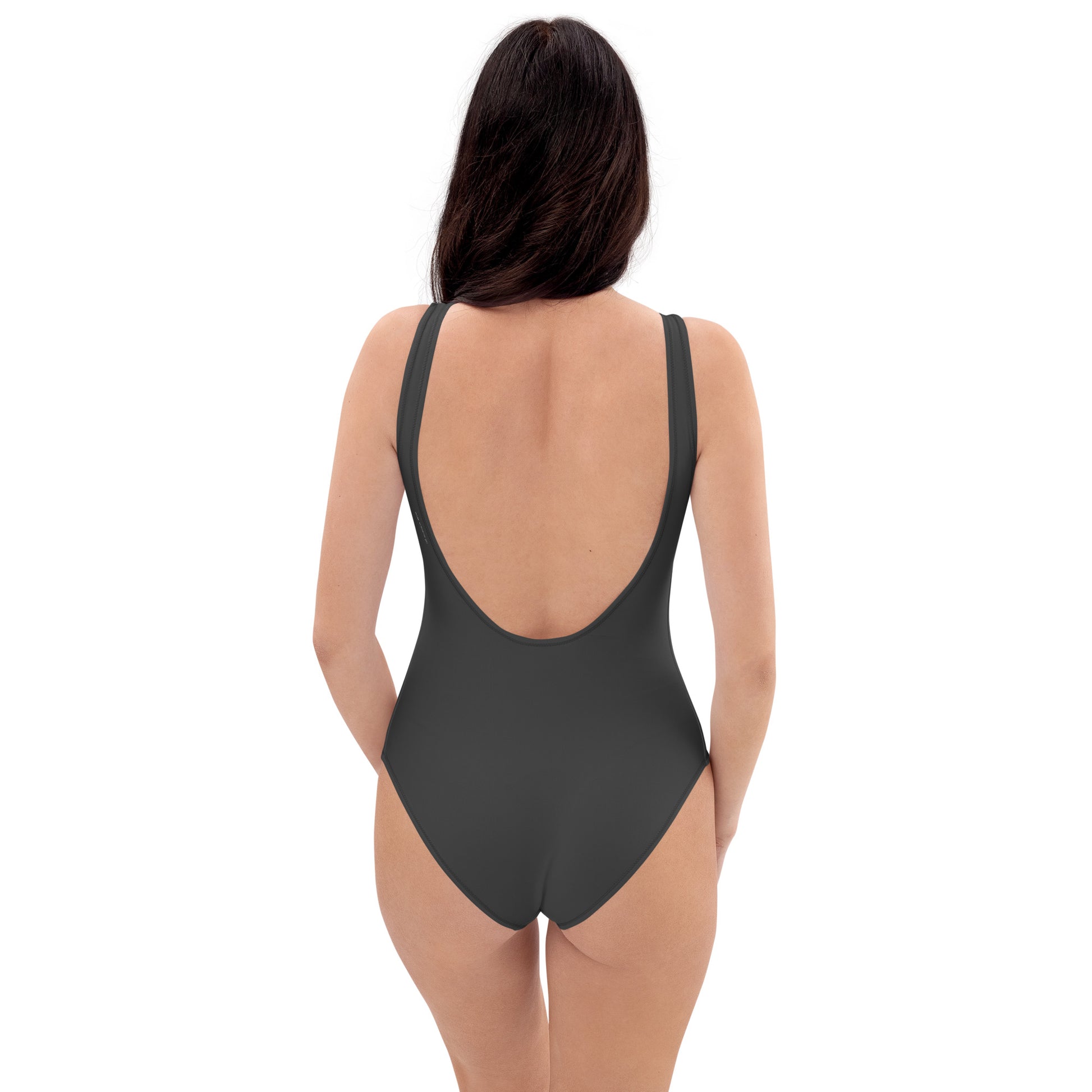 Humble Sportswear, women's eclipse grey color match low back one piece swimsuit