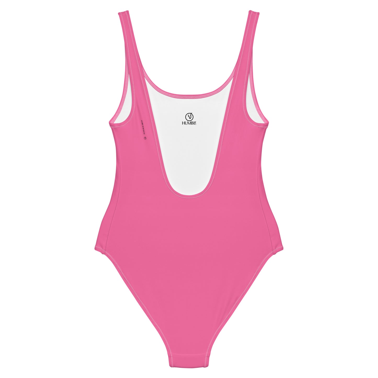 Humble Sportswear, women's pink solid color low back color match swimsuit