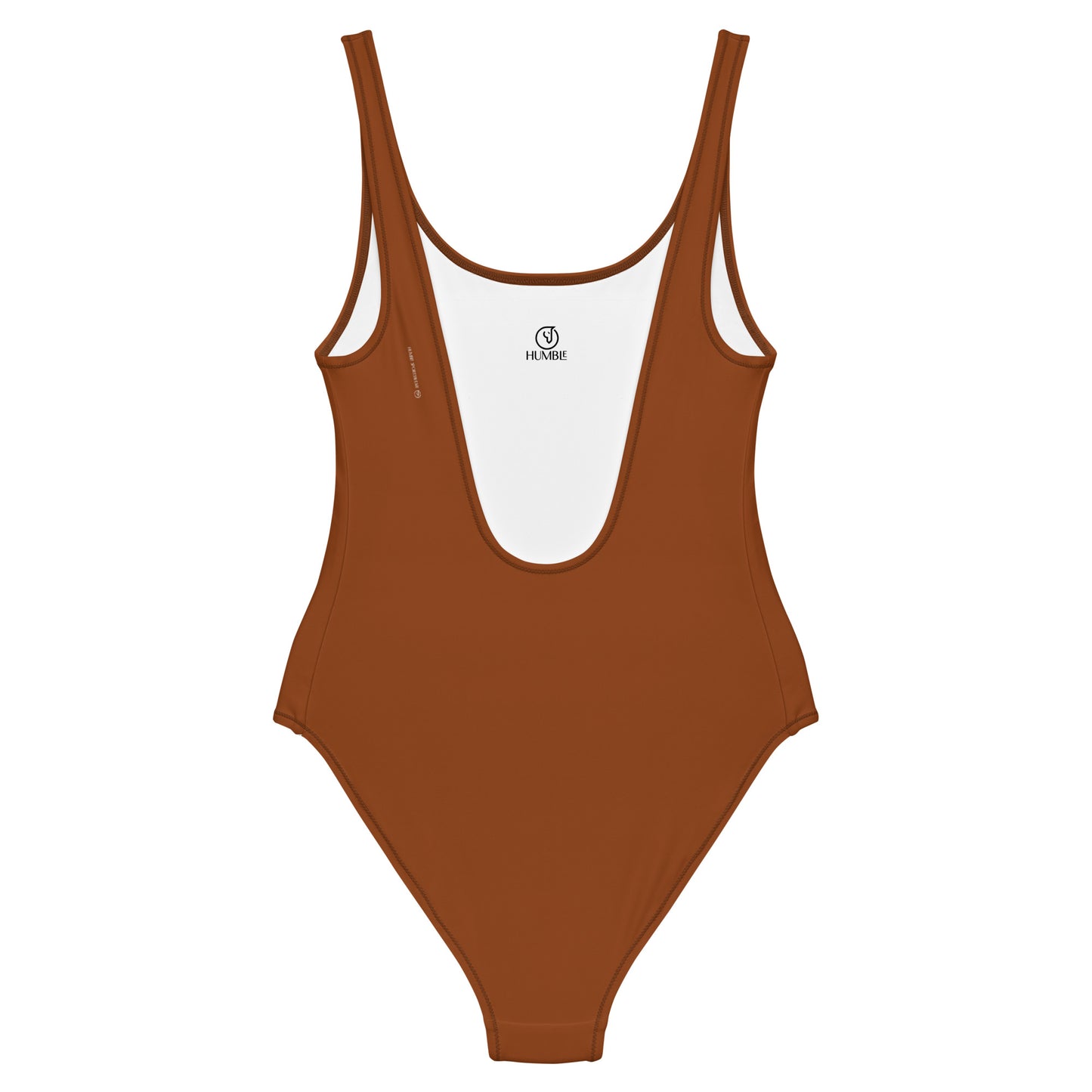 Humble Sportswear. women's brown one piece low back swimsuit 