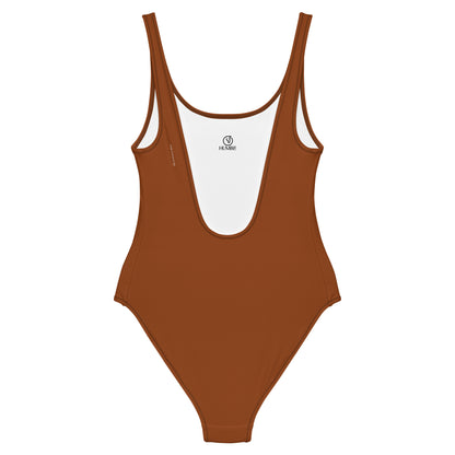 Humble Sportswear. women's brown one piece low back swimsuit 