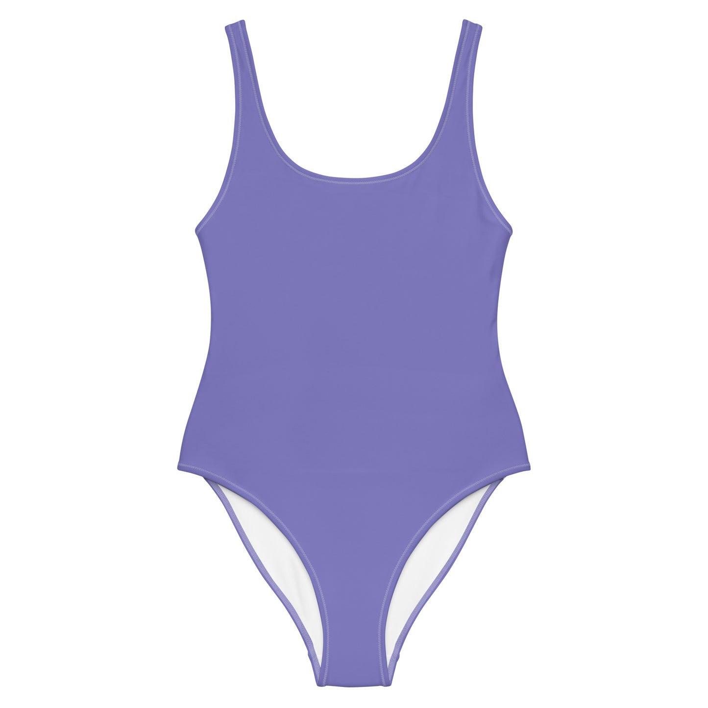 Humble Sportswear, women's solid color, color match purple one piece low back swimsuit