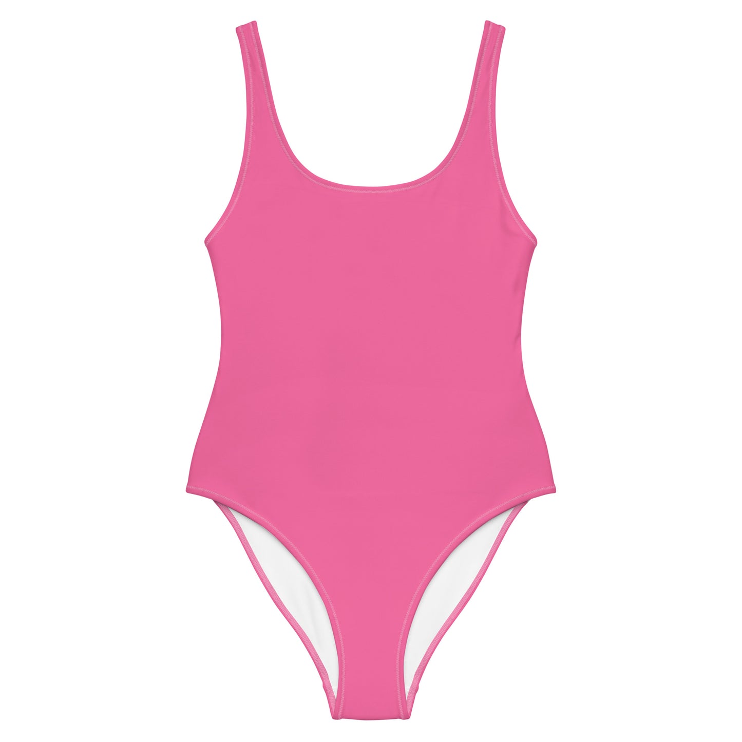 Humble Sportswear, women's pink solid color low back color match swimsuit