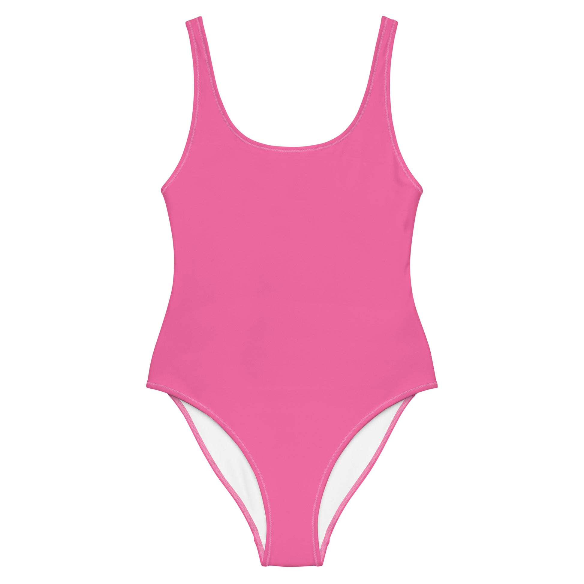 Humble Sportswear, women's pink solid color low back color match swimsuit