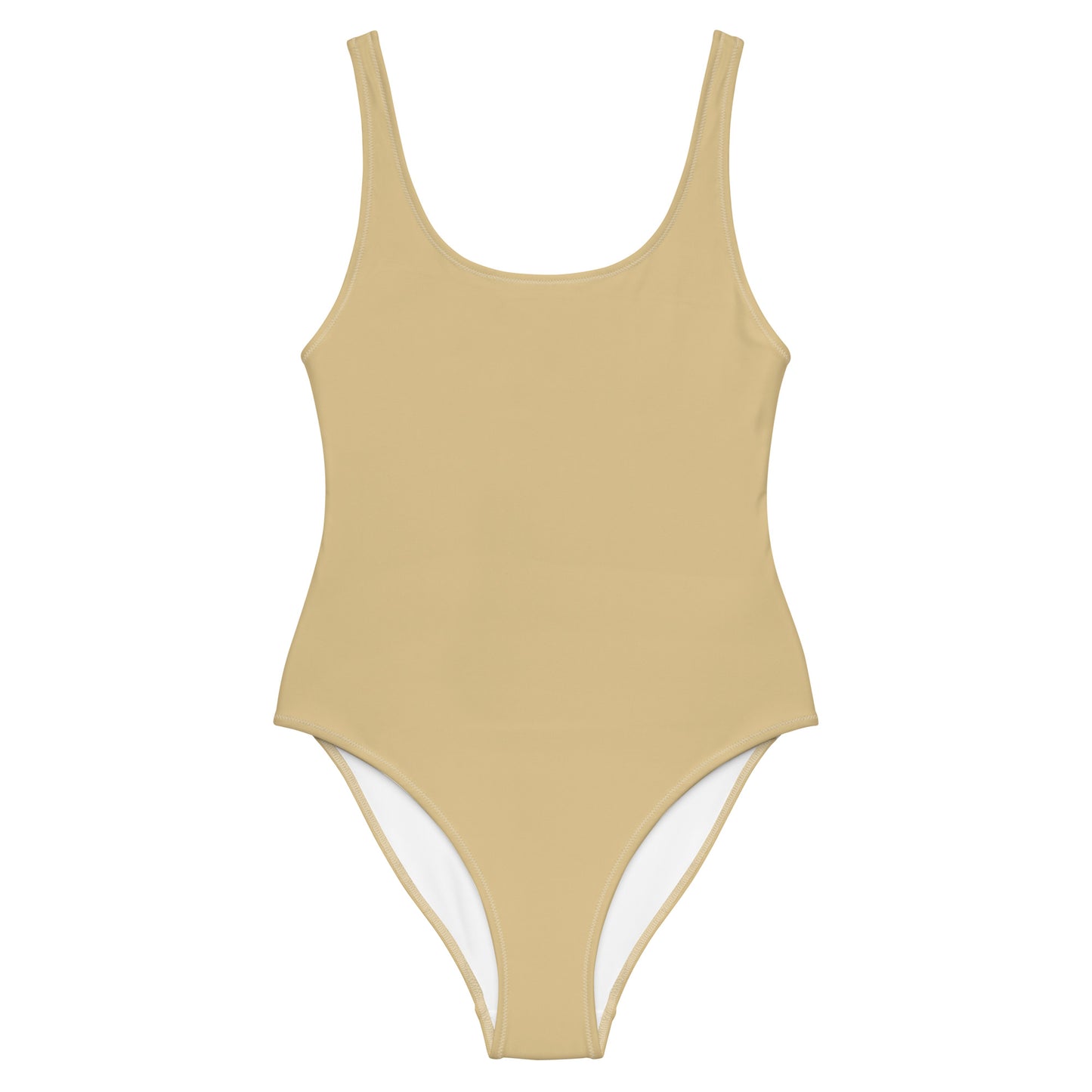 Humble Sportswear, women's solid color nude color match one piece low back swimsuit