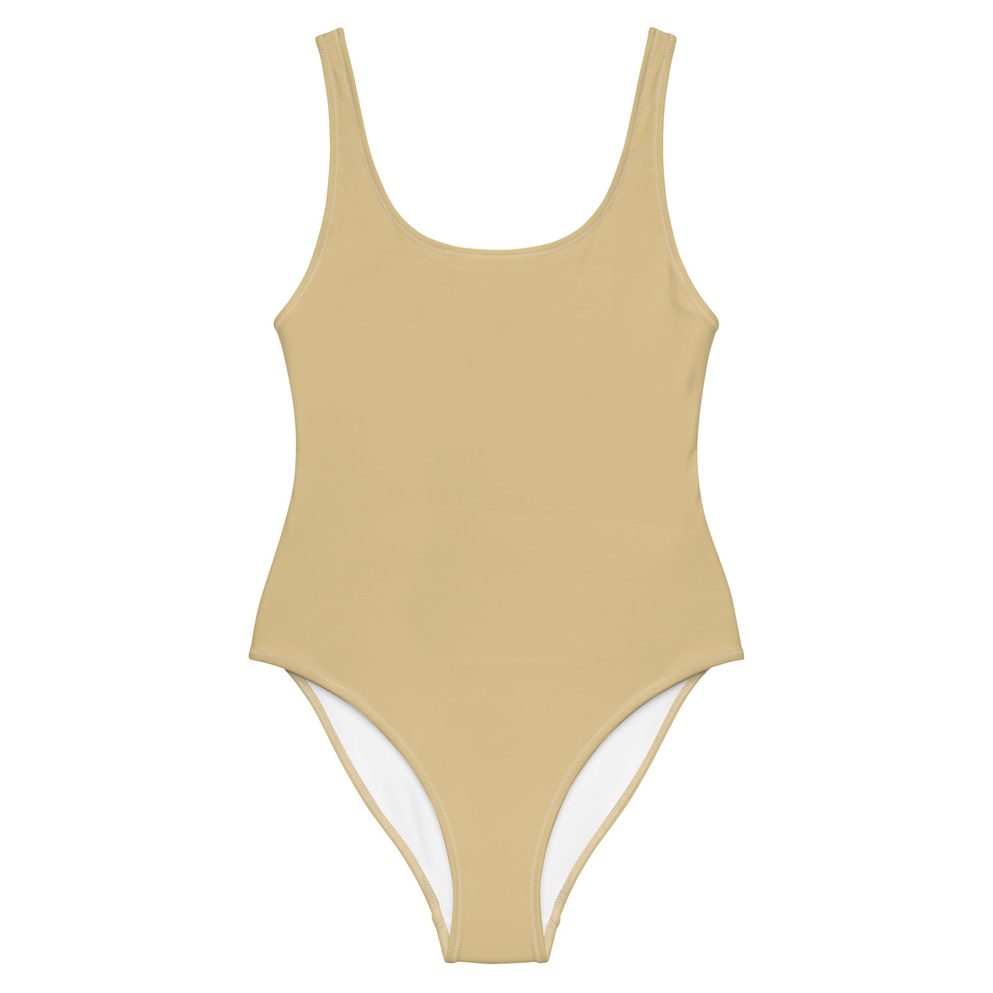 Humble Sportswear, women's solid color nude color match one piece low back swimsuit