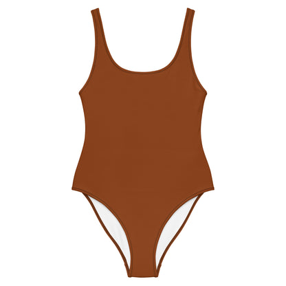 Humble Sportswear. women's brown one piece low back swimsuit 