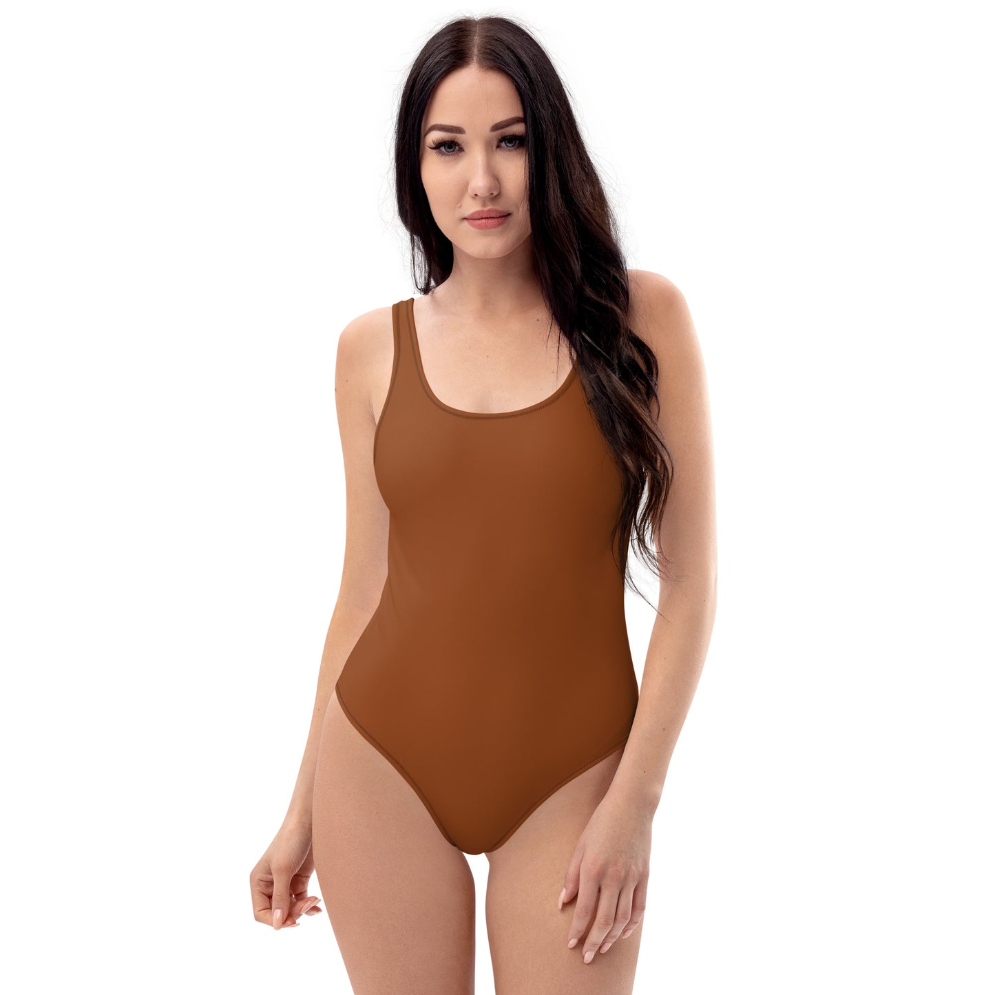 Humble Sportswear. women's brown one piece low back swimsuit 