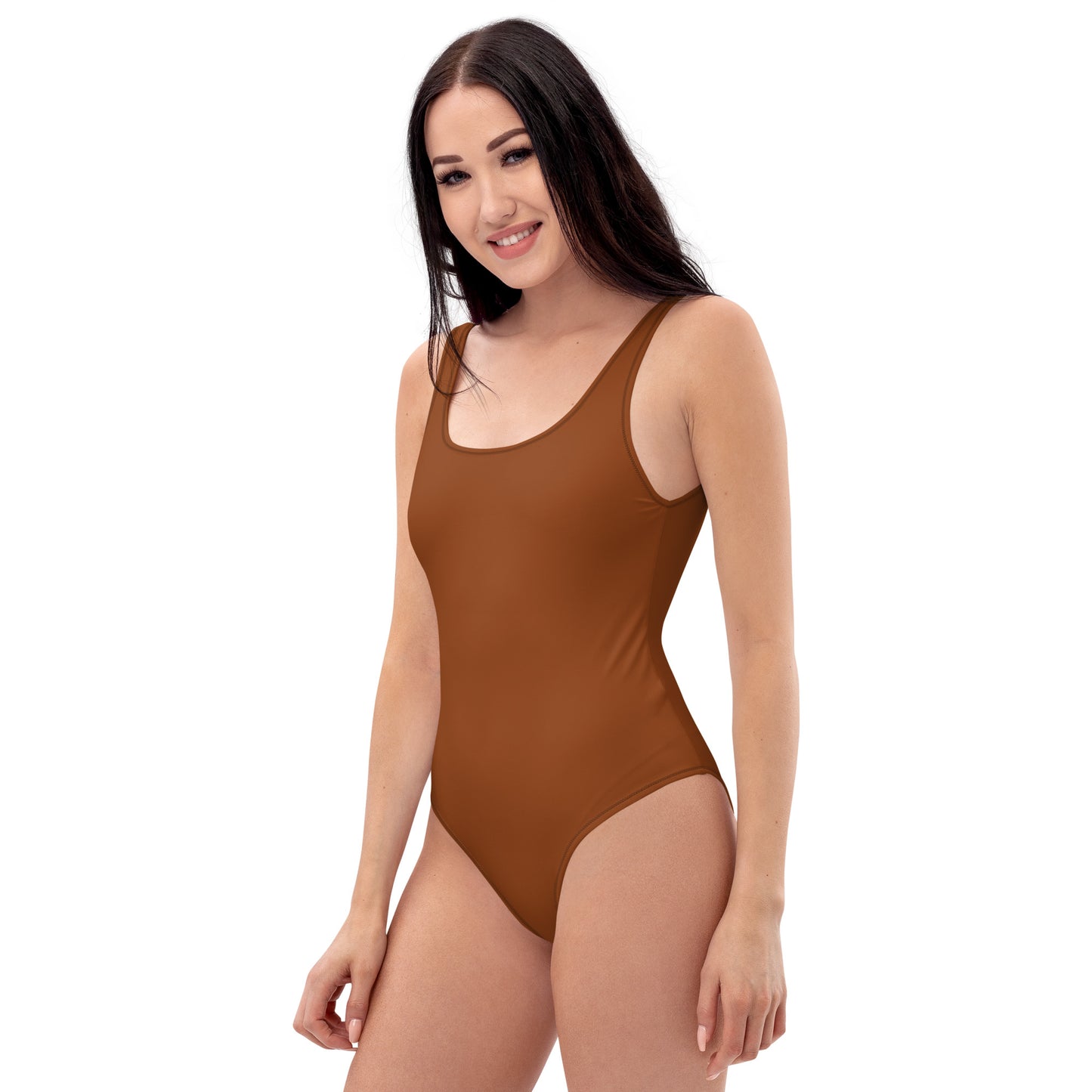 Humble Sportswear. women's brown one piece low back swimsuit 