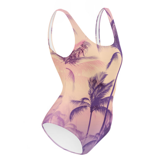 Humble Sportswear, women's tropical low back one piece swimsuit