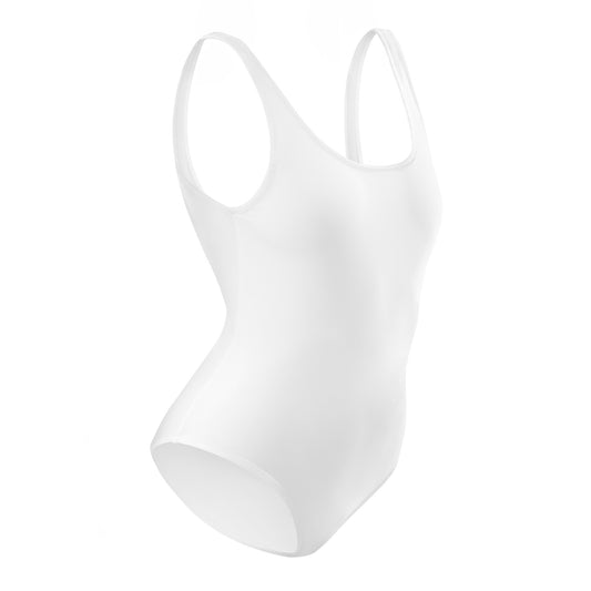 Humble Sportswear, women's low back one piece white swimsuit 