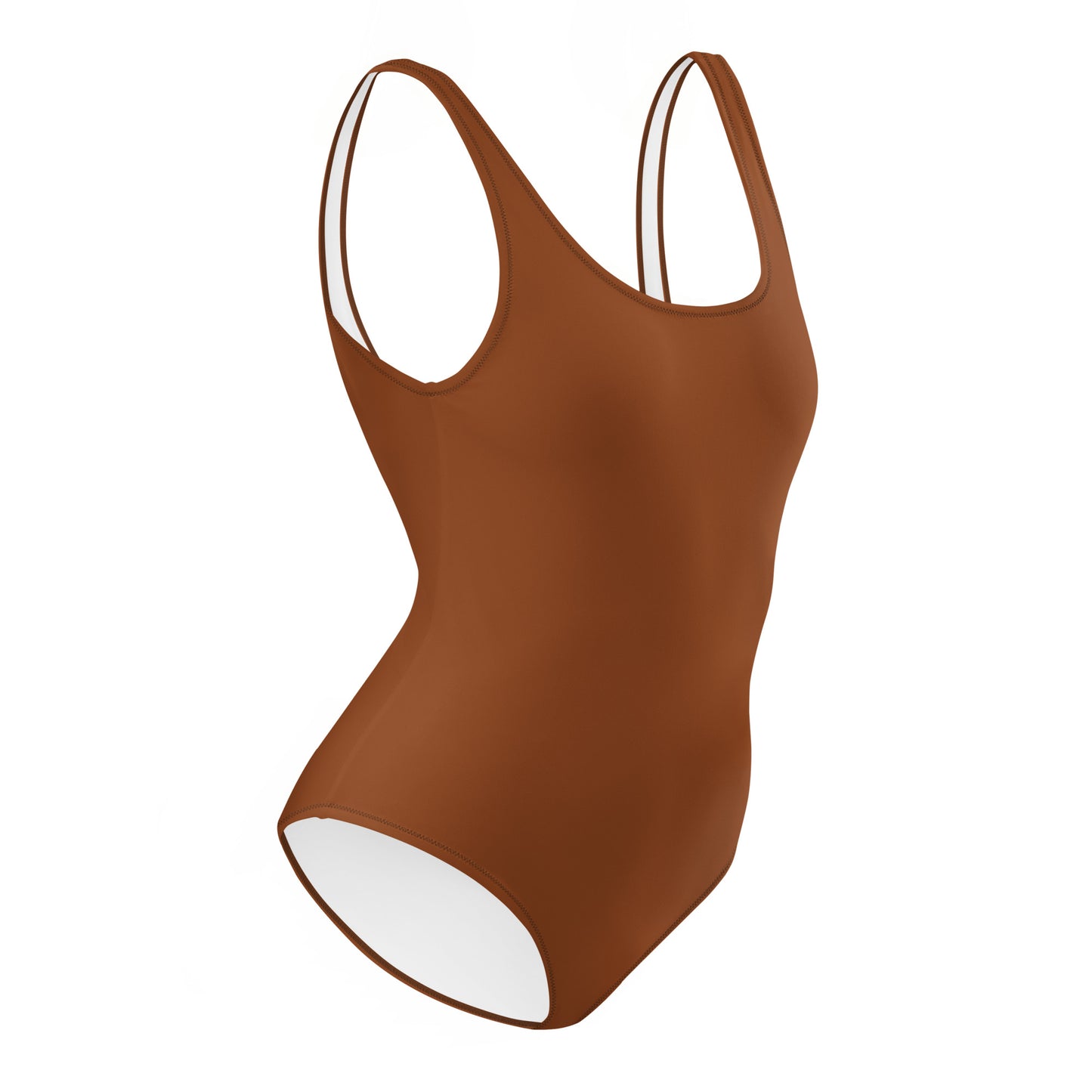 Humble Sportswear. women's brown one piece low back swimsuit 