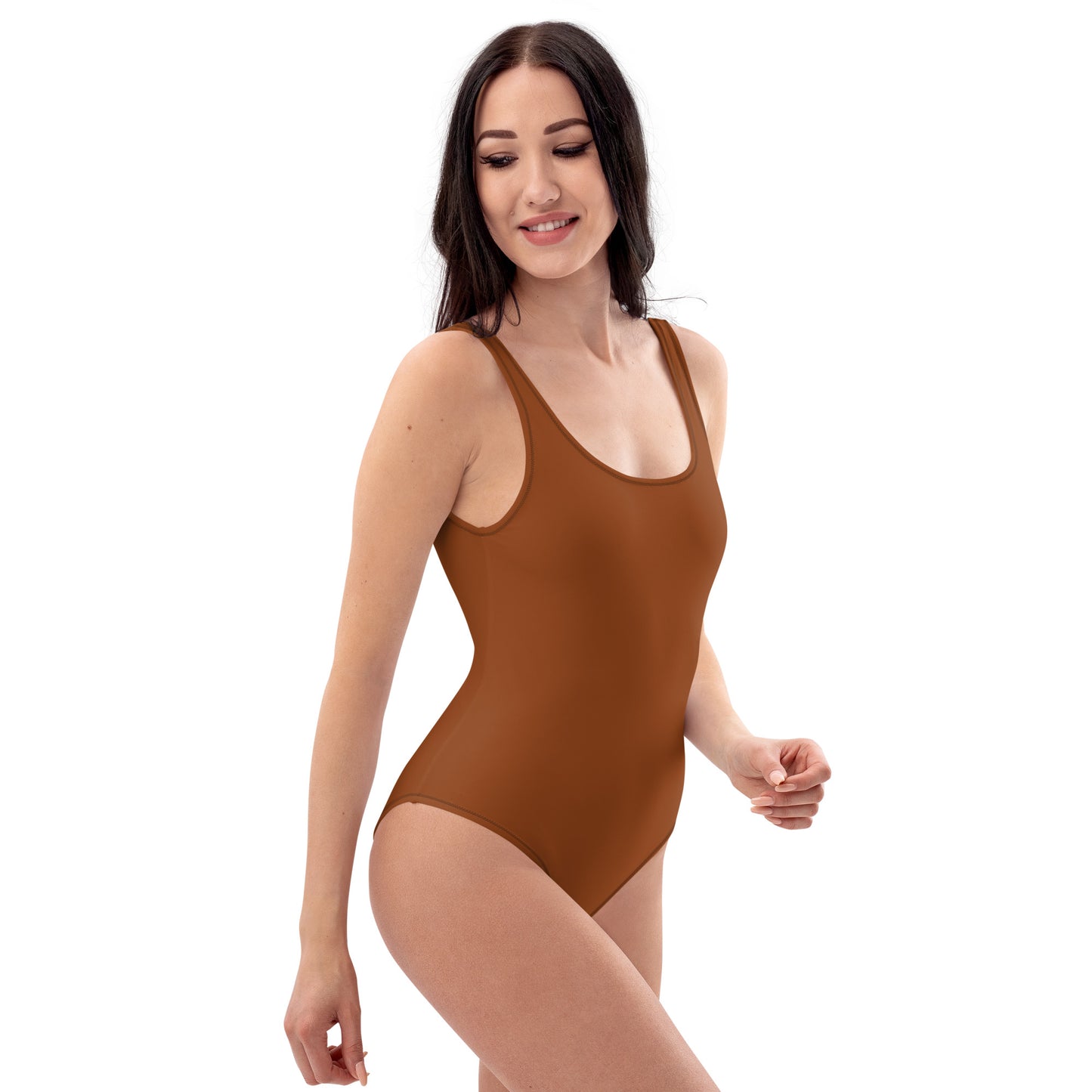 Humble Sportswear. women's brown one piece low back swimsuit 