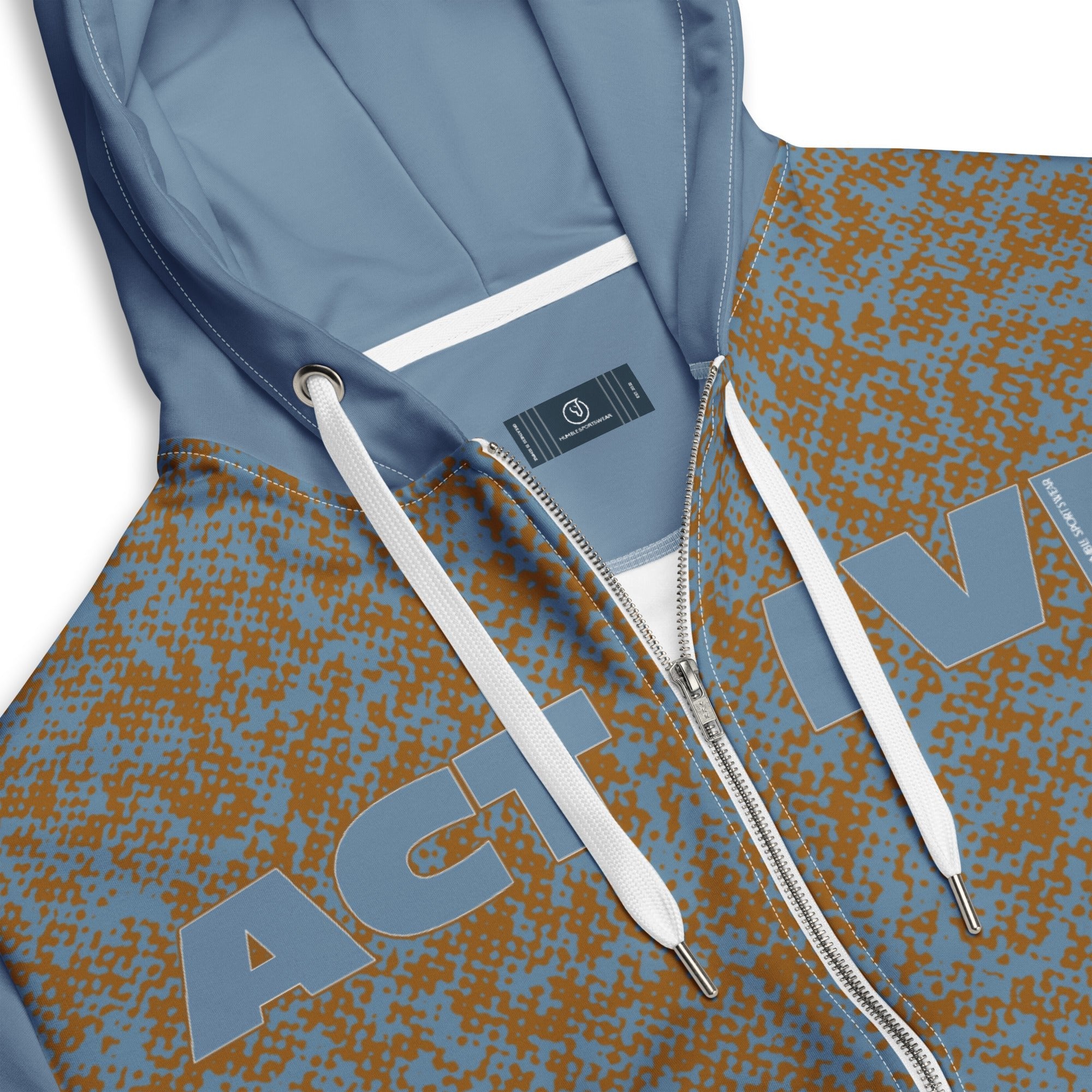 Humble Sportswear™ Men's Blue Active Zip Hoodie - Mirfia