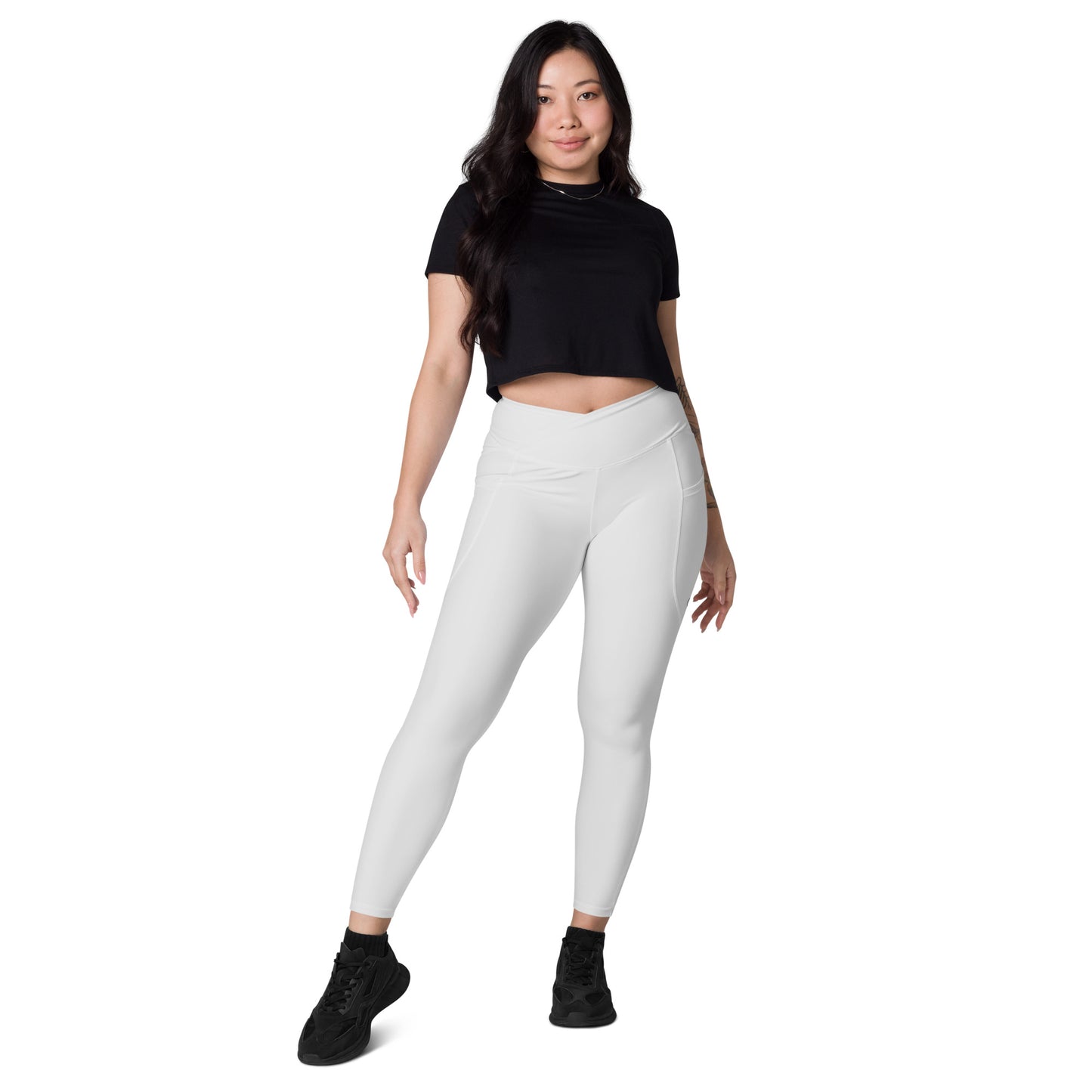 Humble Sportswear, women's high waisted gray pocket leggings 