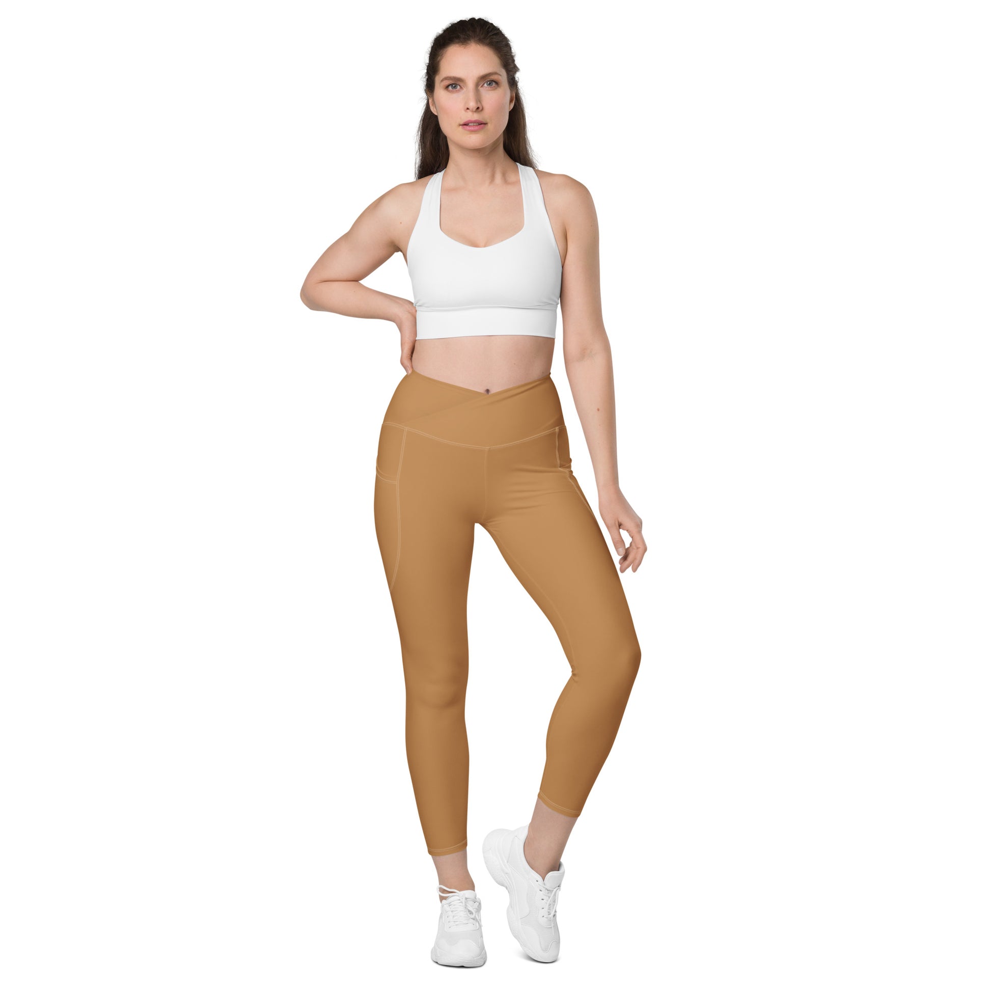  high waist crossover pocket leggings