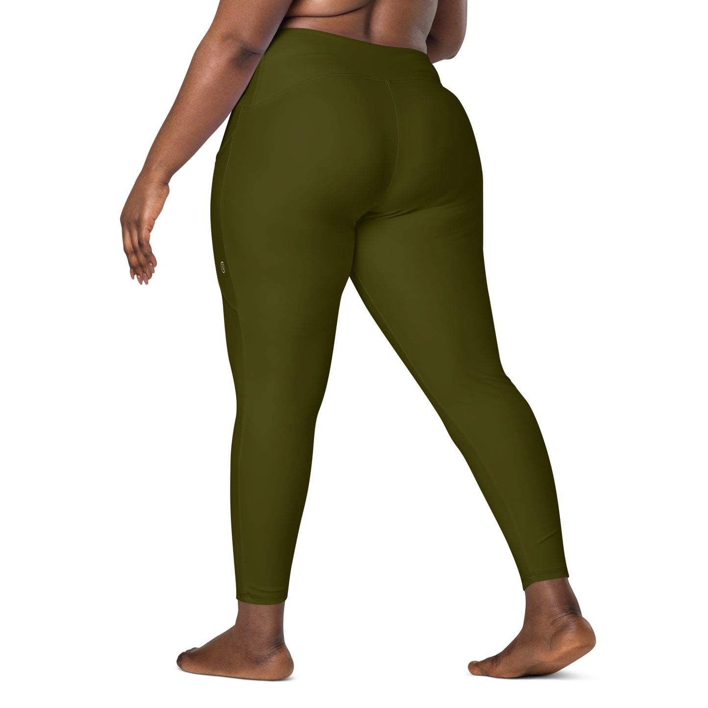 Humble Sportswear, women's high waisted pocket leggings for activewear in the color green