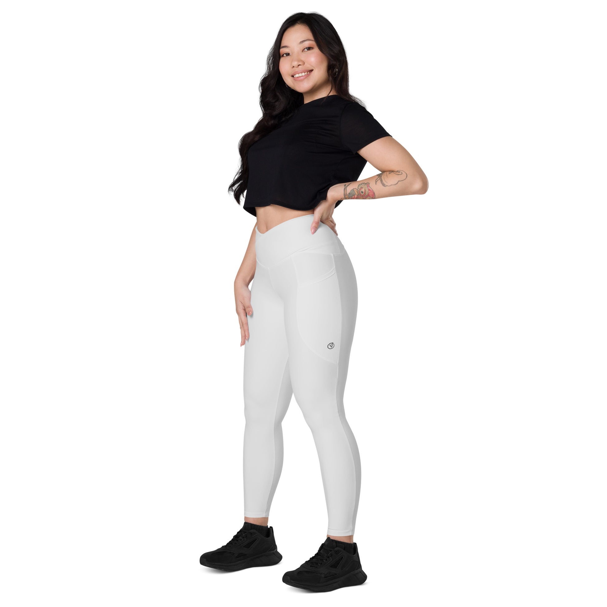 Humble Sportswear, women's high waisted gray pocket leggings 