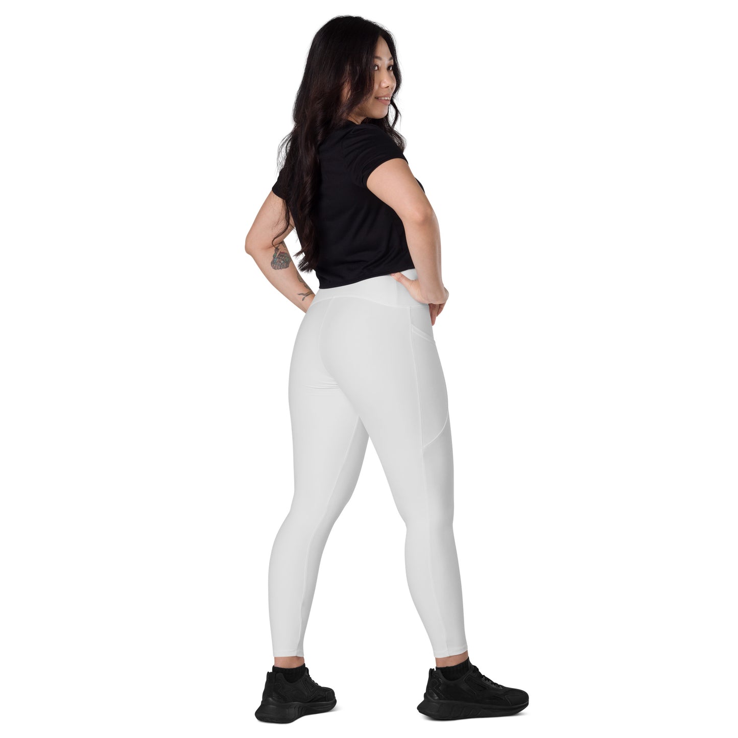 Humble Sportswear, women's high waisted gray pocket leggings 