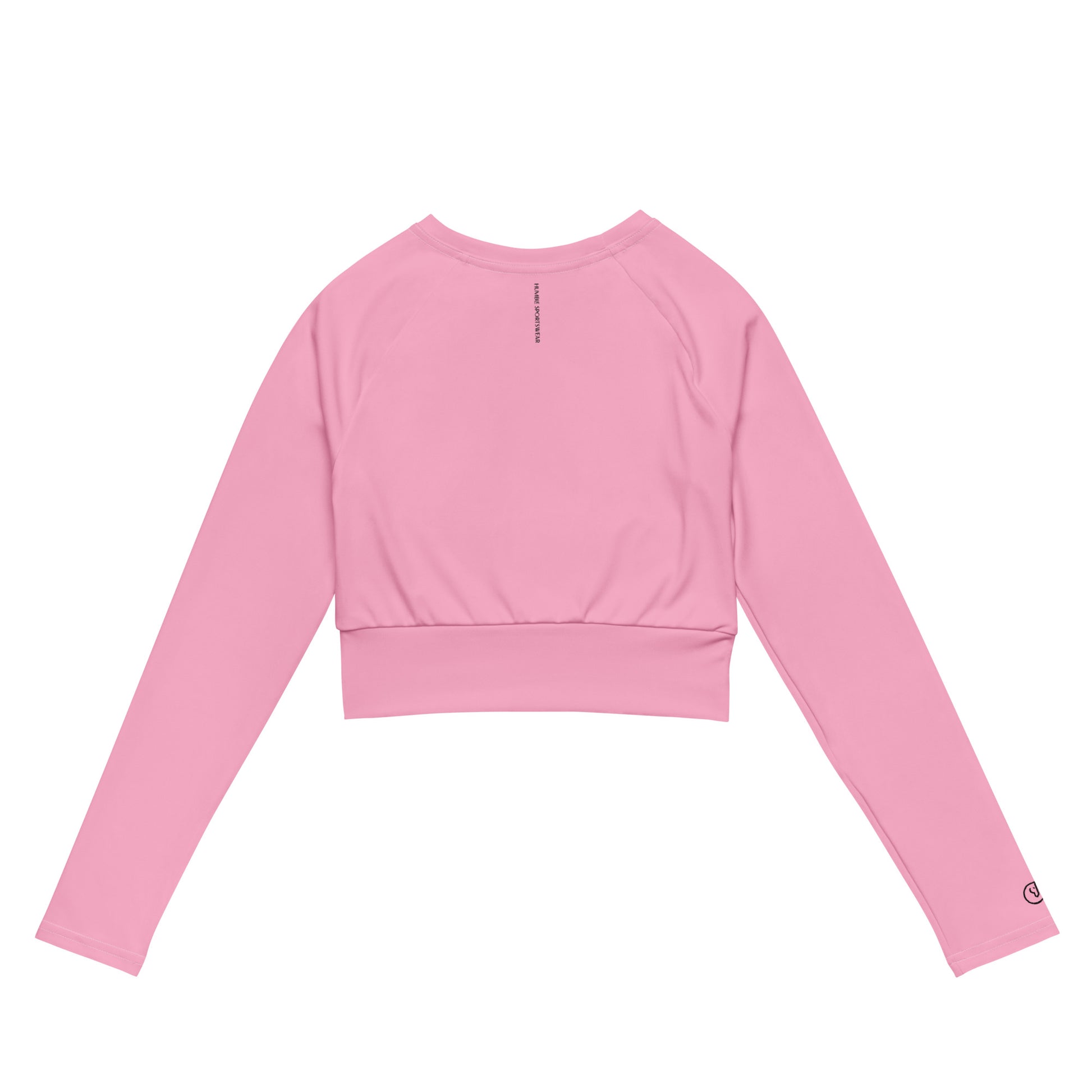 Humble Sportswear women's long sleeve pink cropped compression top