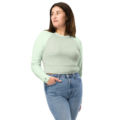 Humble Sportswear women's long sleeve cropped green compression top