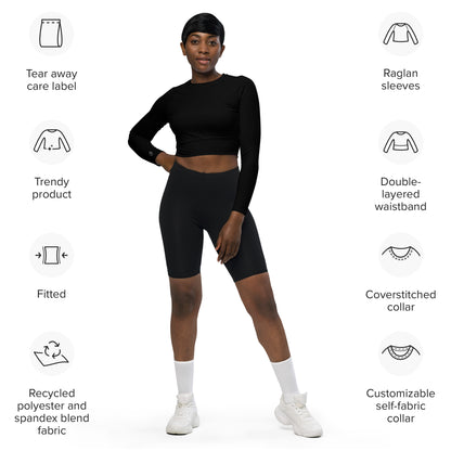 Humble Sportswear™ Black Compression Crop Top