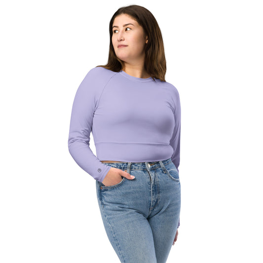 Humble Sportswear women's color match purple long sleeve compression top