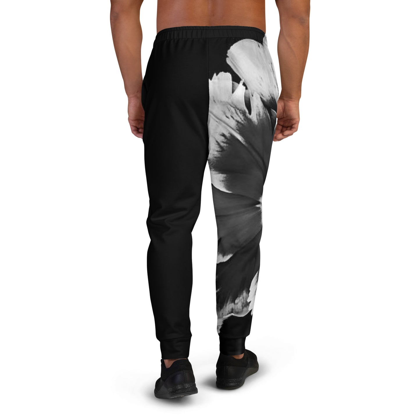 Humble Sportswear, Black slim fit floral print fleece joggers for men