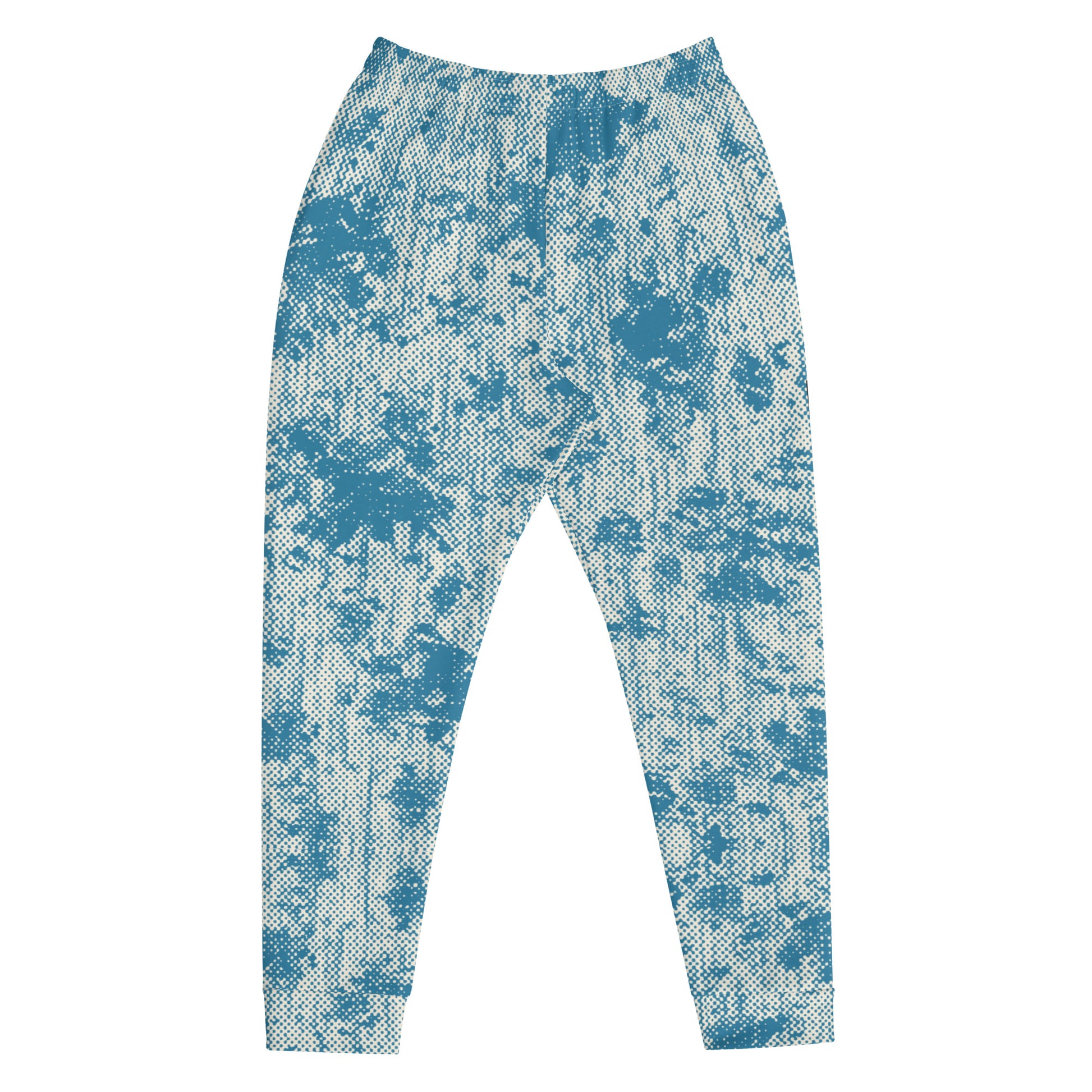 men's all over print blue recycled slim fit joggers 