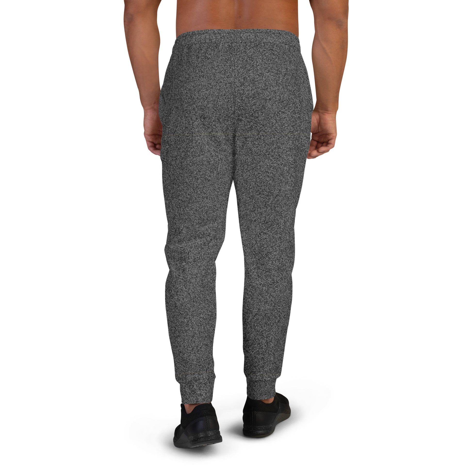 recycled slim fit joggers for men all-over print grey