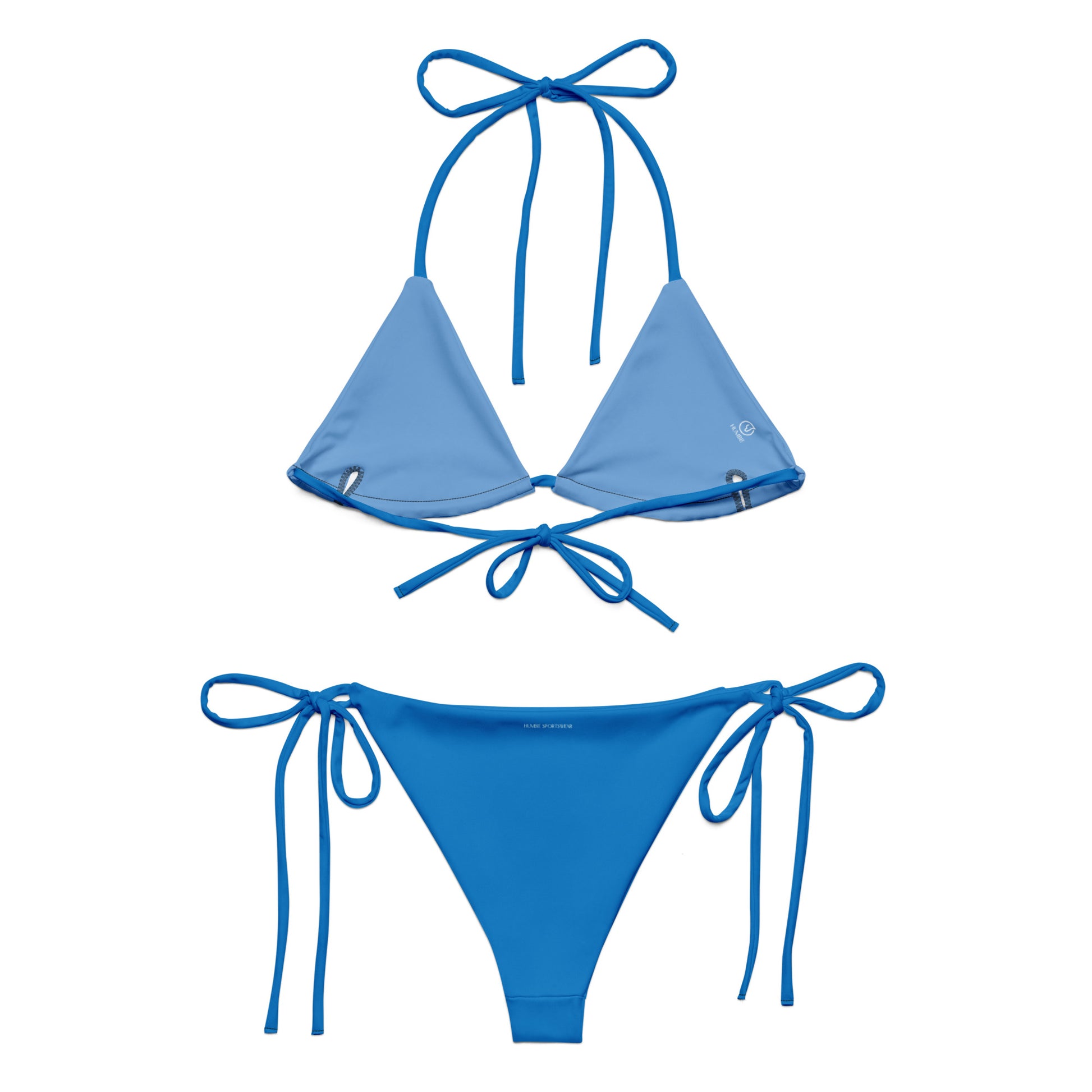Humble Sportswear, women's blue Color Match two-piece string bikini
