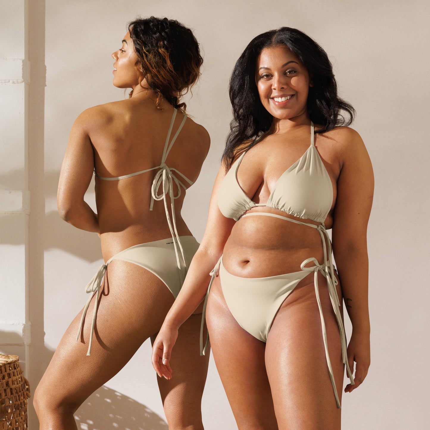 Humble Sportswear, women's Color Match plus size micro string bikini set  